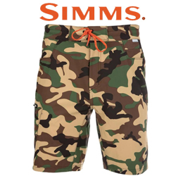 Simms Seamount Board Shorts, Woodland Camo