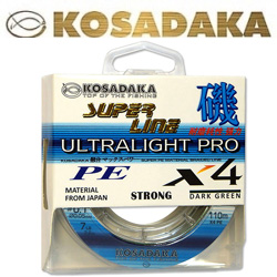 Kosadaka Super Line Pe X4 Ultralight Pro 110m Dark Green