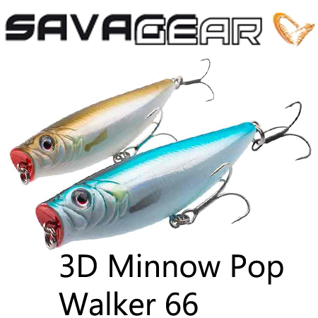 Savage Gear 3D Minnow Pop Walker 6.6cm 8g