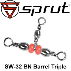 Sprut SW-32 BN Barrel Triple Swivel Style 2 (Red Beads)/Т-образный