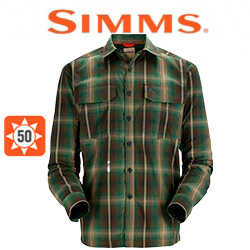 Simms Coldweather LS Shirt, Forest Hickory Plaid