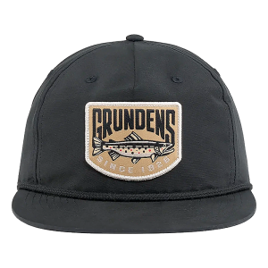 Бейсболка Grundens Trout Patch Rope Trucker, Black, One Size
