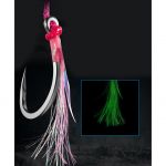 Крючок Ecooda Pink Style Jigging Hooks (Single Hook), прочность 88LB/40kg, уп.4 шт.
