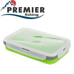 Premier Fishing Контейнер силиконовый складной 1000мл с ловилкой