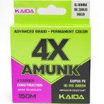 Плетеный шнур Kaida Amunk Super PE 4x Green 150м 0,18мм 36lb