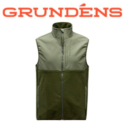 Grundens Bering Fleece Pro Vest, Deep Lichen Green/Deep Depths