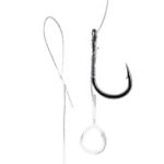 Крючок одинарный с поводком BKK Feeder Tournament, FT-1 Bait Bang Rigs-Braid (A-BW-5046), #8 (8шт)