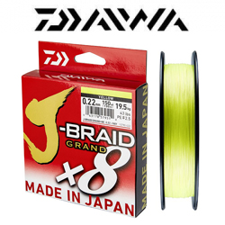 Daiwa J-Braid Grand X8 135m Yellow 