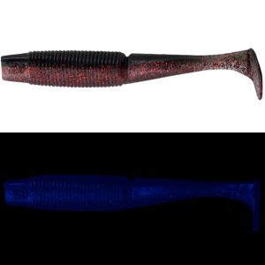 Силиконовая приманка Daiwa Bait Junkie 3.2" Minnow цв. GHOST BLACK RED BELLY
