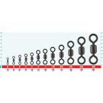 Вертлюг Owner King Stainless Swivel Black №1/0 7шт