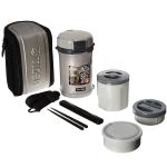 Термос для еды с контейнерами Tiger LWU-B200 Warm Silver (цвет серебряный)