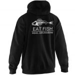 Толстовка Grundens Eat Fish Hooded Sweatshirt, Black, L