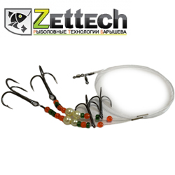 Оснастка Zettech жерличная-флюрокарбон для крупного живца