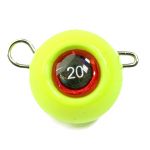Мормыш Груз крашеный разборная чебурашка "ШАР" 18 гр., цвет 12-желтый люминофор GCR(B)C-18-12 10 шт