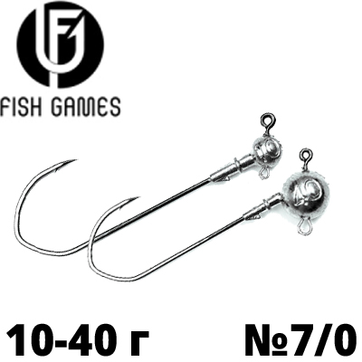 Джиг-головка с крючком Fishgames "Коготь" 7/0 с ушком