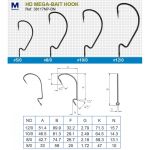 Крючки офсетные Mustad HD Mega-Bait Hook Ref.38117NP-BN #5/0 5шт./уп