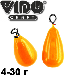 Vido Craft Груз Крашеный "Колокол" с быстросъемной застежкой цвет Оранжевый