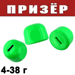 Призёр Груз крашеный "Пуля" для Спиралей Jig Spring Зеленый