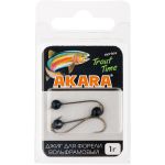 Джиг-головка Akara Trout Time Шар вольфрам 0,7 г. 4 мм. кр. № 4 Black (3шт)