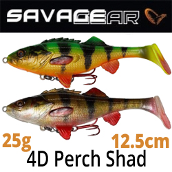 Savage Gear 4D Perch Shad 12.5cm 25g