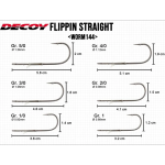 Крючок одинарный Decoy Worm 144 Flippin Straight #1/0