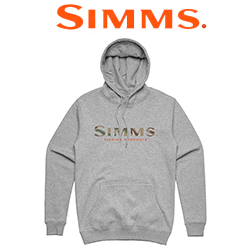 Simms Logo Hoody, Grey Heather (14143-067)