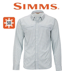 Simms Stone Cold LS Shirt, Sterling Morada Plaid
