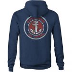 Толстовка Grundens Displacement DWR Hoodie, Heather Navy, XL