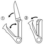 Нож складной Daiwa Fish Knife BC80 +F #Coyote