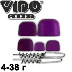 Vido Craft Набор крашеных грузов "ПУЛЯ" Фиолетовый