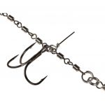 Оснастка стальная Lucky John Stinger Power Chain 3,5+5,5cm, оснащ. тройниками №02/0+№1/0 1шт.