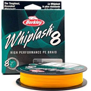Леска плетеная Berkley Whiplash 8 Yellow 150m NEW Yellow 0,20mm 27,7kg