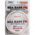 Шнур плетеный Toray SeaBass PE Power Game 8 Braided [Natural] 150m #1.2 (20lb)