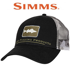 Simms Walleye Icon Trucker, Woodland Camo Sandbar