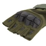 Перчатки трекинговые Следопыт Tactic Power, без пальцев, с защитой суставов, зеленые, р-р XL