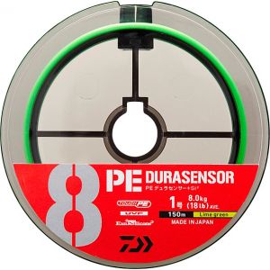 Плетеный шнур Daiwa UVF PE Dura Sensor 8Braid +Si² [Lime Green] 200m #1.5 (26lb)