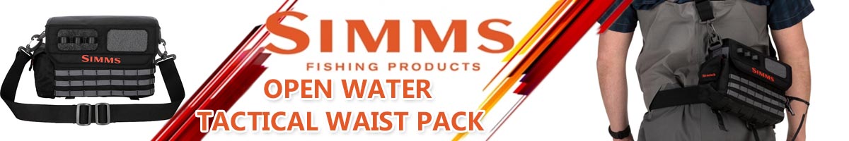 Simms Open Water Tactical Waist Pack, Black, 3.5L