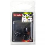 Груз крашеный Призёр "Пуля" для Спиралей JIG SPRING 22 гр, цвет 04-черный, 3 шт/упак