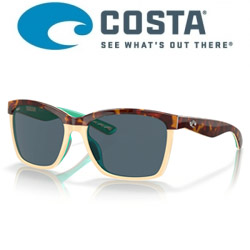 Costa ANAA 580P (Shiny Retro Tort/Crem/Mint Frame/ Gray, Medium)