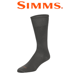 Simms Mid-Calf Liner Sock, Slate