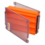 Коробка для воблеров Kosadaka TB-S61B-OR, 20,5*14,5*5см двухсторонняя, продольные секции, оранжевая