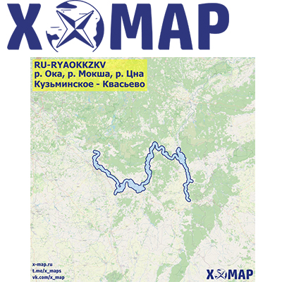 Карты X-MAP р. Ока, р. Мокша, р. Цна