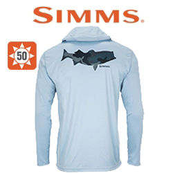 Simms Tech Hoody - Artist Series, Striper Woodland Camo Storm/Sterling Blue