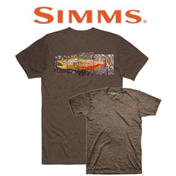 Simms DeYoung Brown Trout T-Shirt Brown Heather
