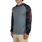 Термофутболка Simms SolarVent Hoody, Woodland Camo Steel, XL