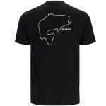 Футболка Simms Bass Outline T-Shirt, Black, XL