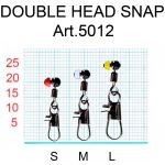 Застежка с вертлюжком Fish Season Double Head Snap "Двойной Пластик" №L (уп. 4 шт.)