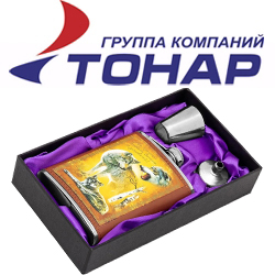 Набор Волки (фляжка 240 мл + стопка + воронка) GT-TZ217