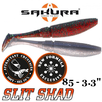 Sakura Slit Shad 85 - 3.3" 