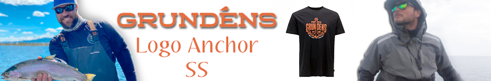 Grundens Logo Anchor SS T-Shirt, Black